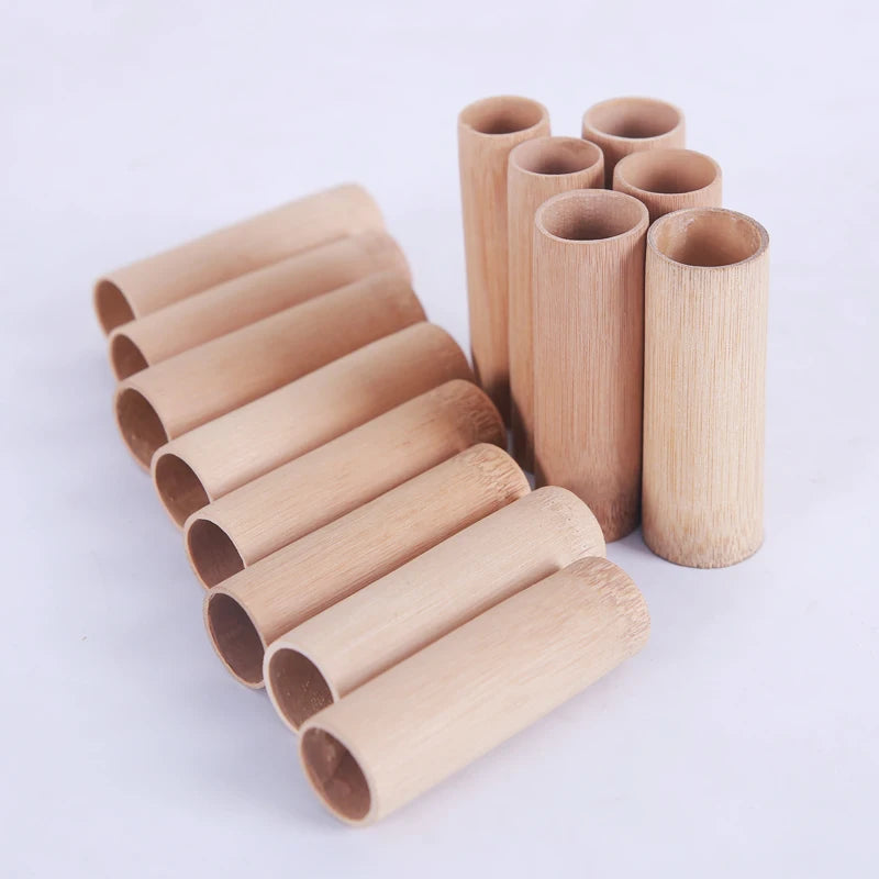 MuMianHuaKai 10 pcs  Bamboo Thumb Therapy Cupping Cups for Small Places like Arms, Hands and Feet