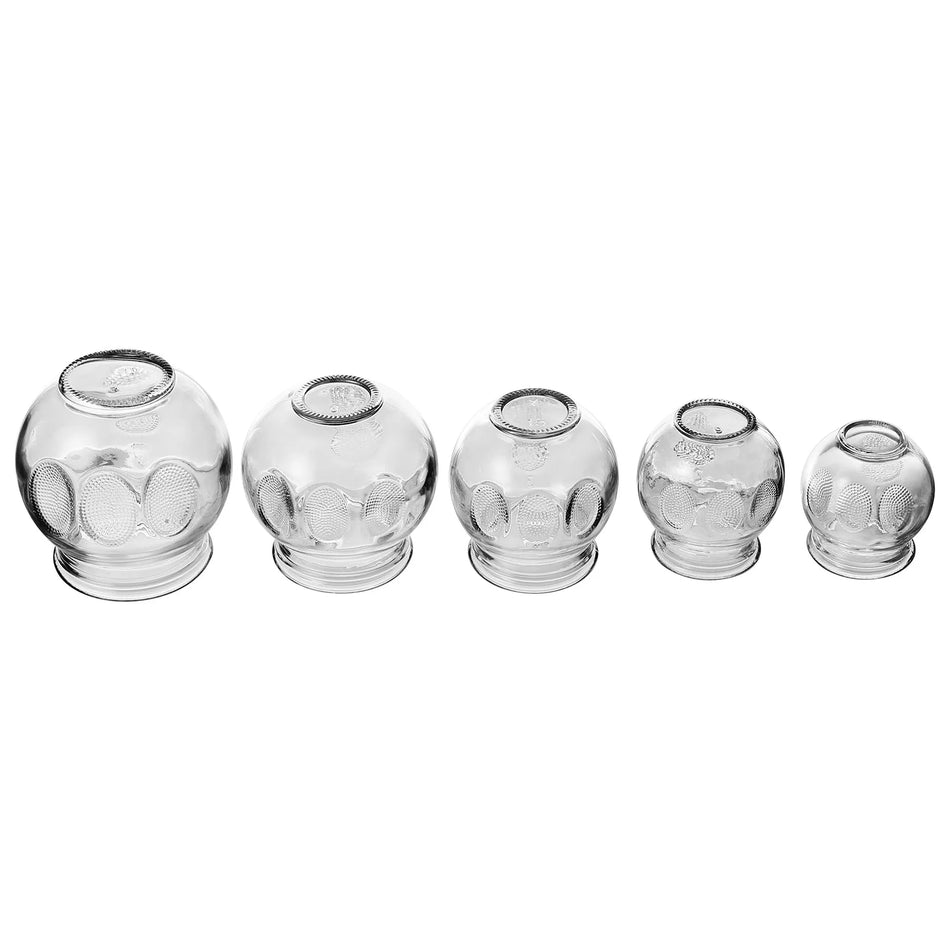 Glass Cupping Therapy Device Set Body Massager Gua Sha Therapy Massager Scraping Cupping Cups Massage Fire Glass Cuppings