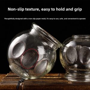 Thickened Glass Cupping Jars with Non-Slip Grip for Multiple Body Areas