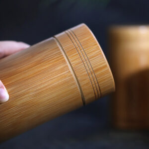 Portable Sealed Bamboo Tea Canister